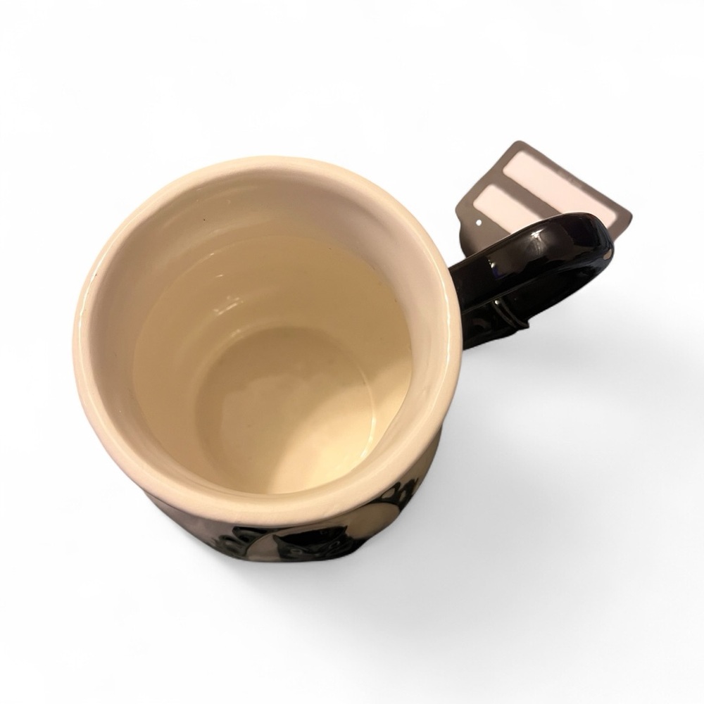 White Mug with Black Owl Design - Picture 2 of 5
